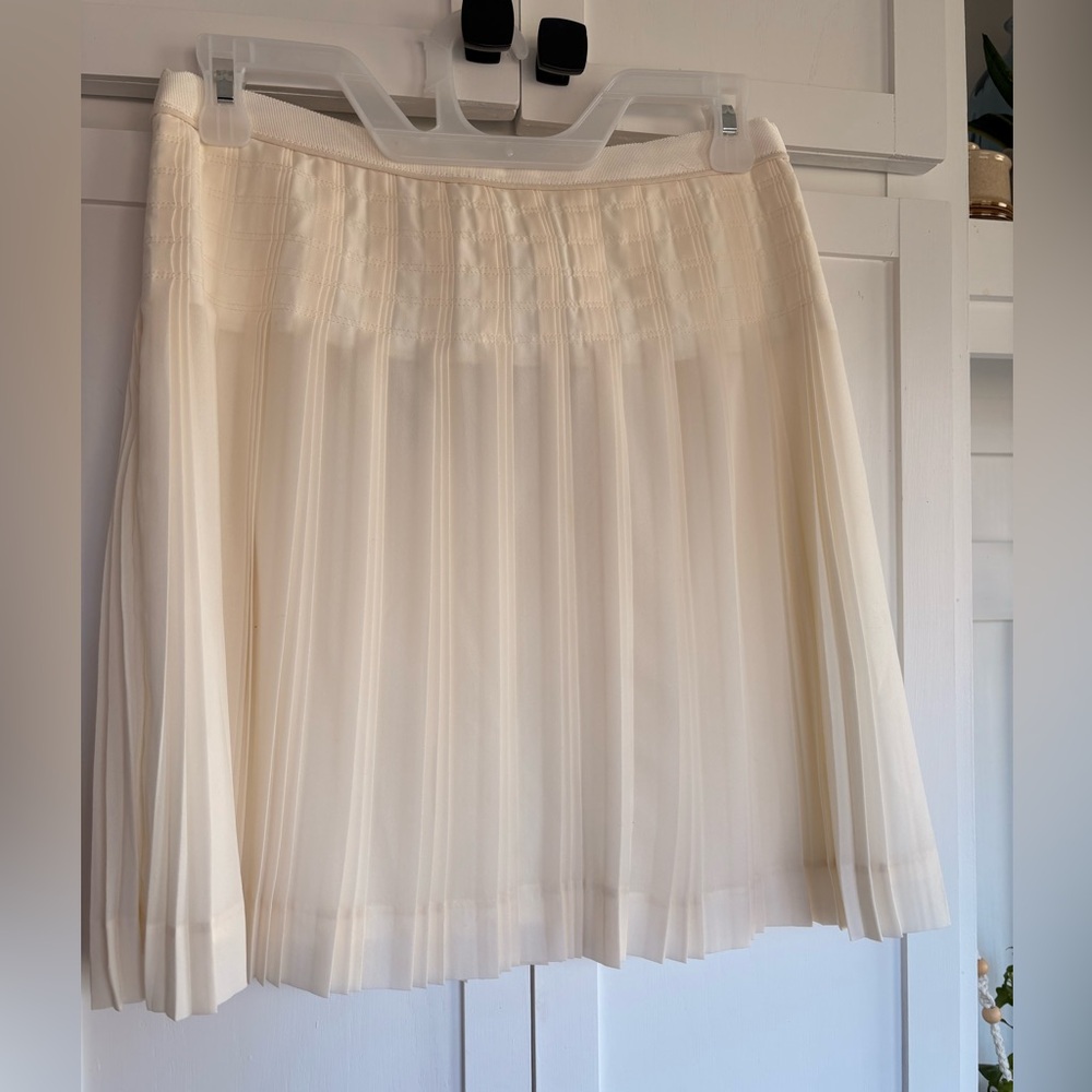J. Crew Cream Pleated Skirt NWT size 0
